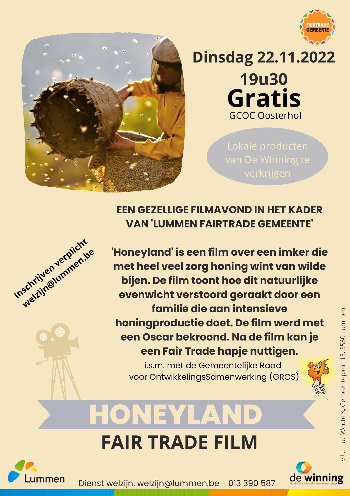 Flyer fairtrade film Honeyland def